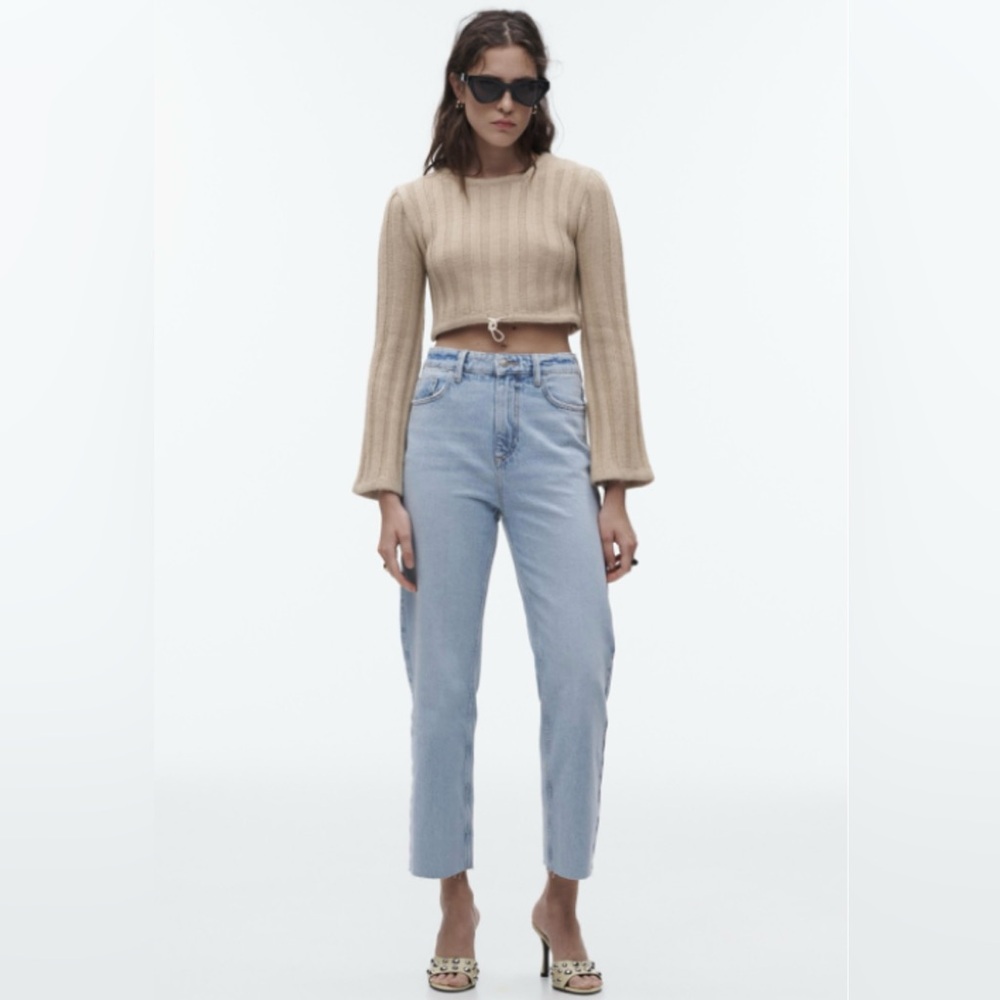 Zara High Rise Straight Jeans